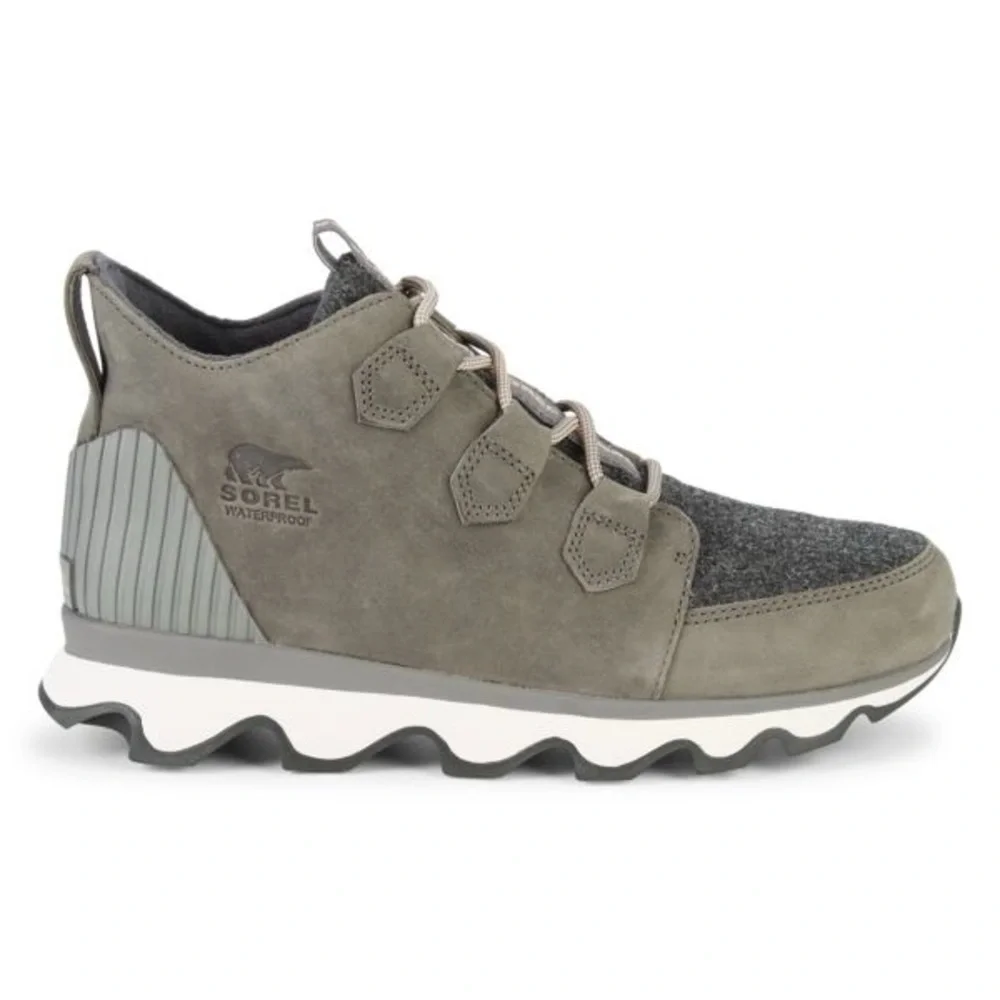 {Sorel} Gray Lace-Up Sneaker Boot Kinetic Caribou Snow Boot
